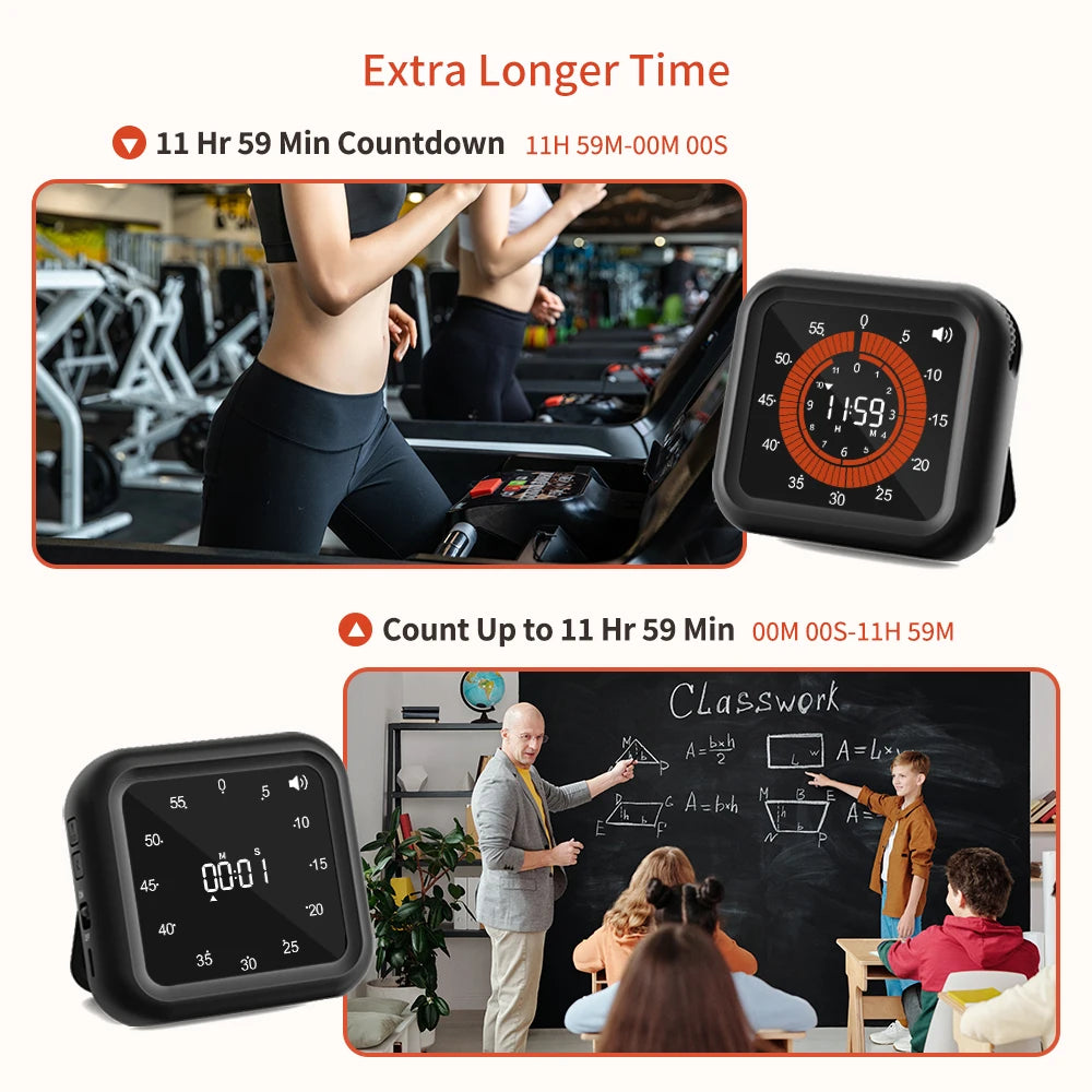 MeesMeek Rechargeable Visual Timer – Manual Countdown for Kitchen & Study