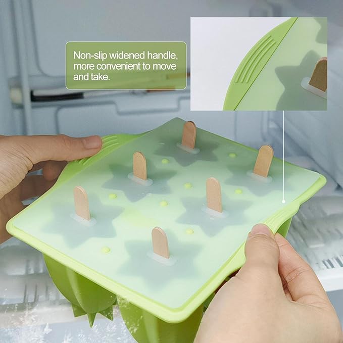 Spiral Silicone Ice Cream Mold – 6-Cavity DIY Popsicle Maker