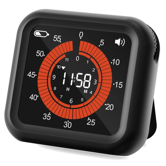 MeesMeek Rechargeable Visual Timer – Manual Countdown for Kitchen & Study