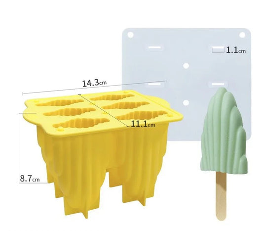 Spiral Silicone Ice Cream Mold – 6-Cavity DIY Popsicle Maker