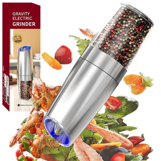 Gravity Electric Salt and Pepper Grinder Set