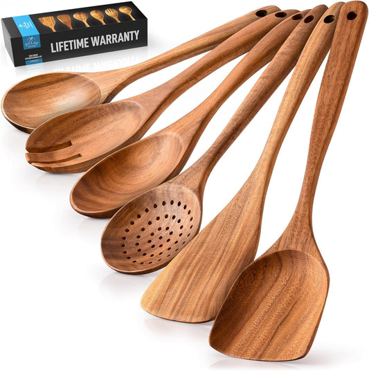 Teak Wood Cooking Utensils Set