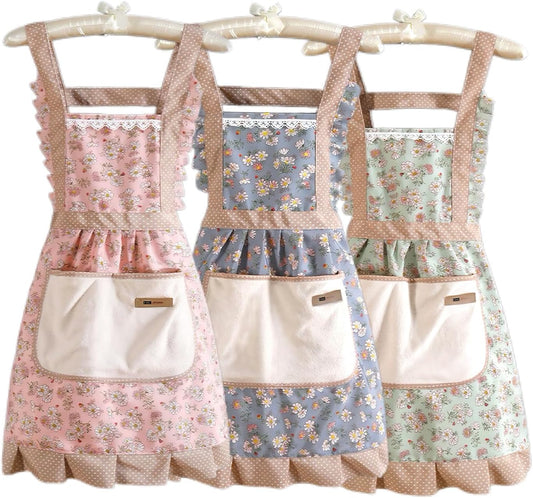 Floral Aprons with Handy Pockets