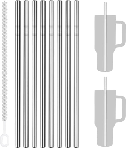 Eco-Friendly Metal Straws with Cleaning Brush